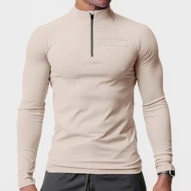 Men's Modern Fit Training Zip-Neck Tee